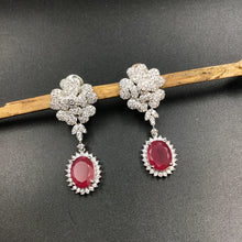 Silver Zircon/AD Earring 5483-69 - Dazzles Jewellery