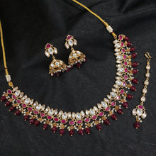 Round Neck Kundan Necklace 4253-68 - Dazzles Jewellery