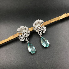 Silver Polish Zircon/AD Earring 6694-69 - Dazzles Jewellery