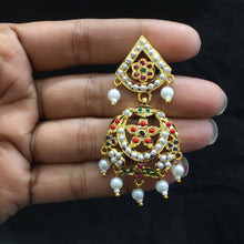 Long Neck Jadau Necklace Set 5632-65 - Dazzles Jewellery