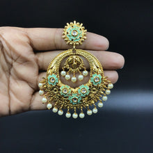 Meenakari Gold Plated Chandbali 6314-1535 - Dazzles Jewellery