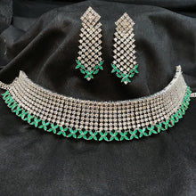 Choker Zircon/AD Necklace Set 3164-11 - Dazzles Jewellery