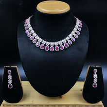 Round Neck Zircon/AD Necklace Set 6036-08 - Dazzles Jewellery