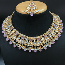 Round Neck Kundan Necklace Set 3711-28 - Dazzles Jewellery