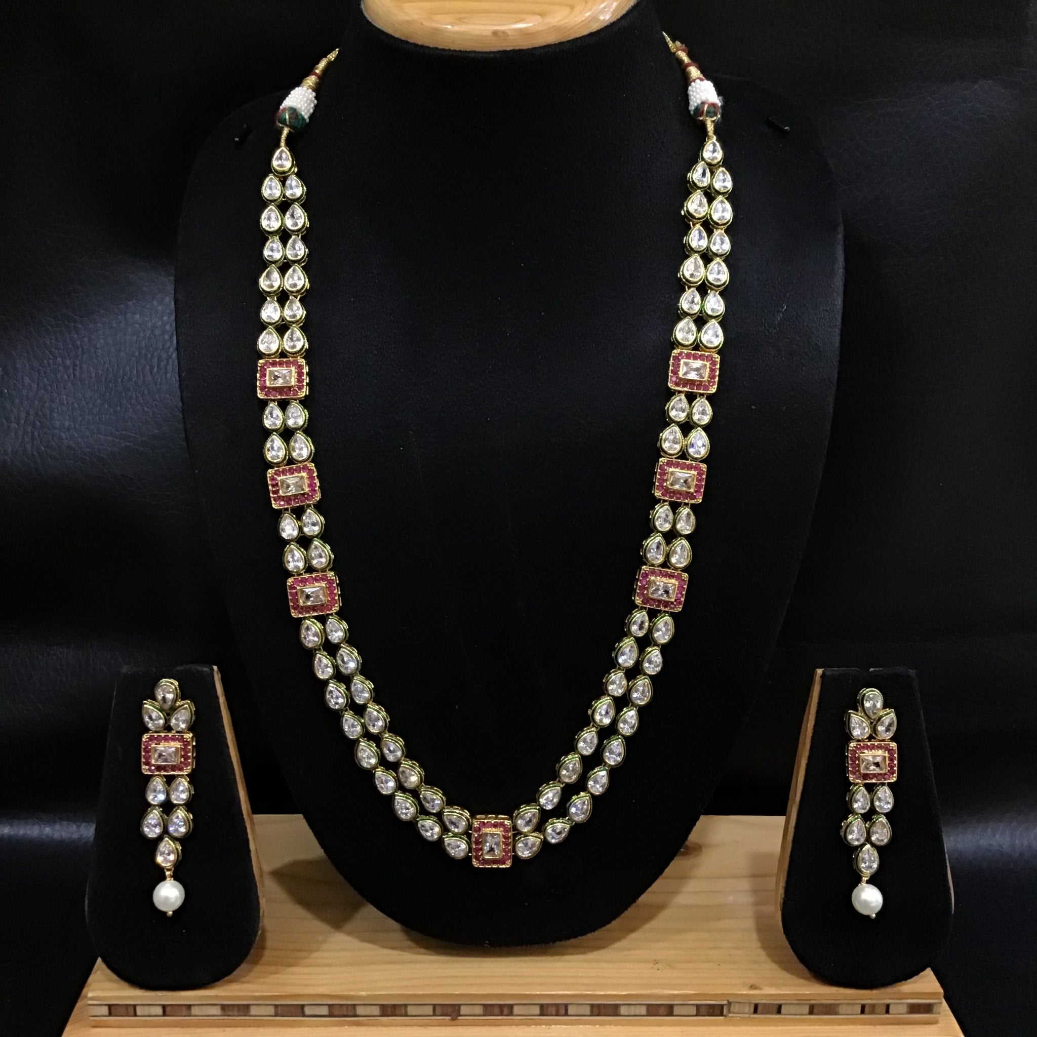 Polki Necklace Set 1510-21 - Dazzles Jewellery