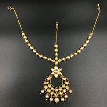 Ruby Color Bridal Kundan Mathapatti 15494 - Dazzles Jewellery