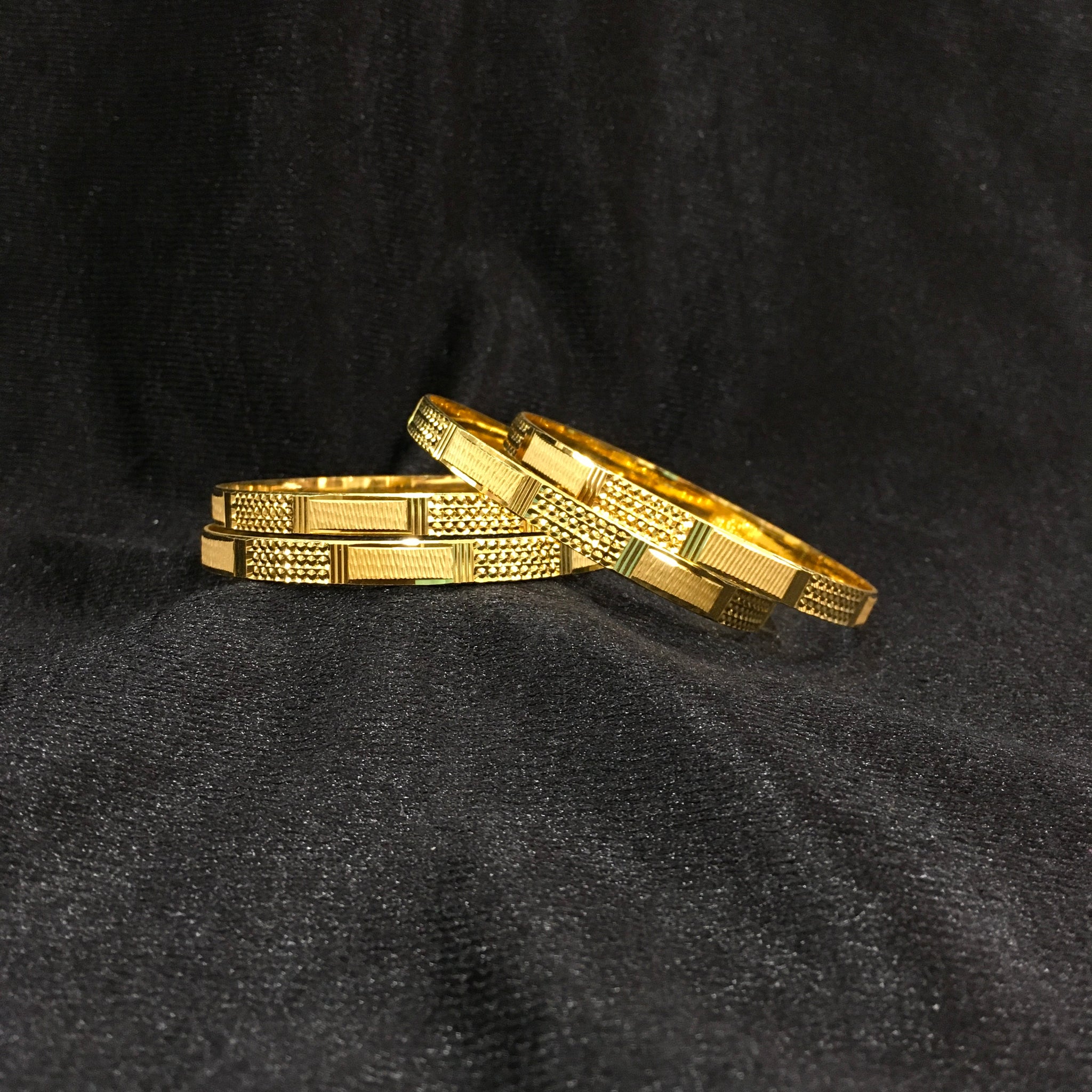 Gold Plated Bangles/Kada 13382-0414 - Dazzles Jewellery