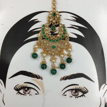 Green Gold Look Choker Set 17267 - Dazzles Jewellery