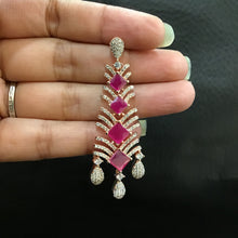 Zircon/AD Earring 1098-69 - Dazzles Jewellery