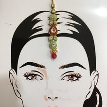 Kundan Polki Maang tikka 1265-100 - Dazzles Jewellery