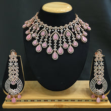 Round Neck Zircon/AD Necklace Set 5586-69 - Dazzles Jewellery