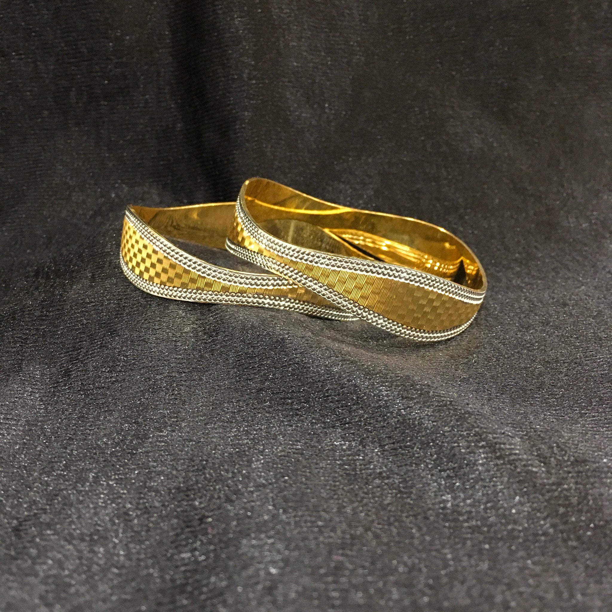 Gold Plated Bangles/Kada 17453-4626 - Dazzles Jewellery