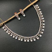 Round Neck Zircon/AD Necklace Set 3150-11 - Dazzles Jewellery