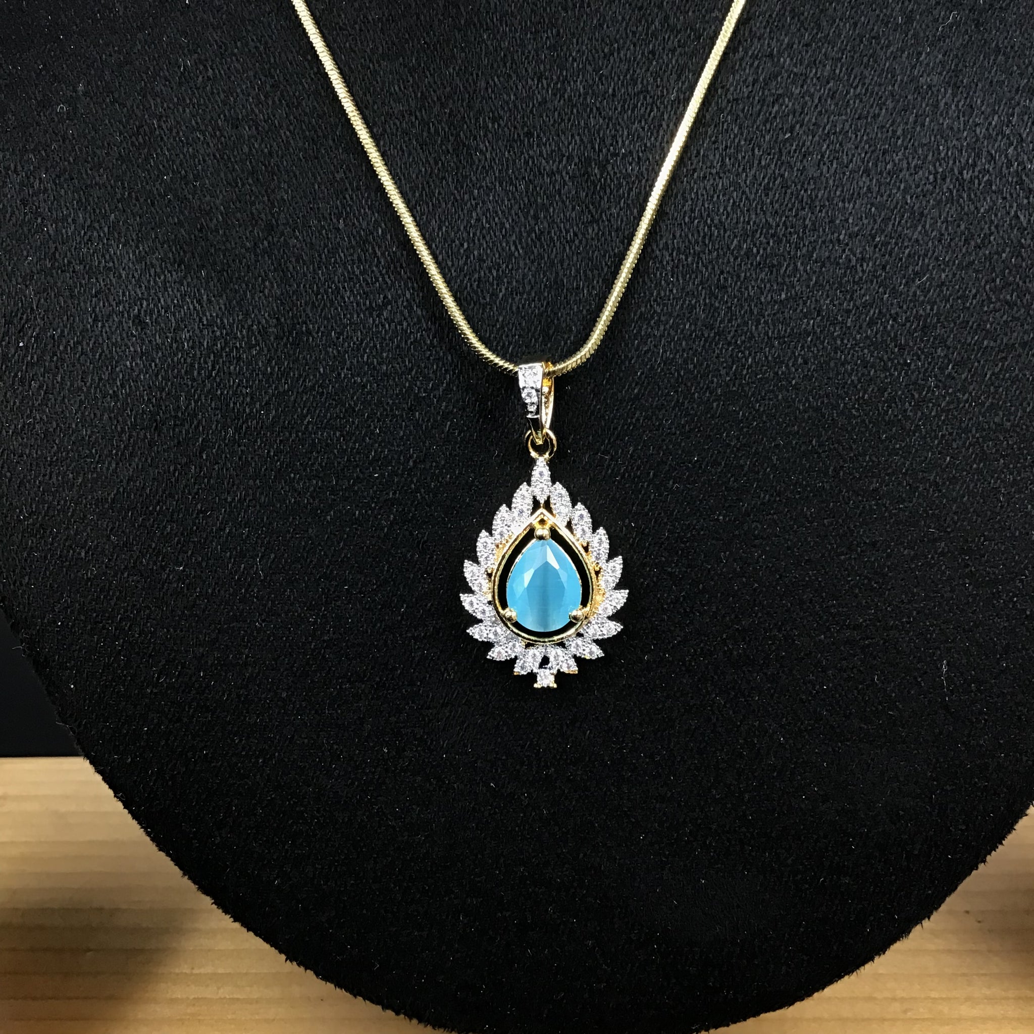 Zircon/AD Pendant Set 3325-08 - Dazzles Jewellery