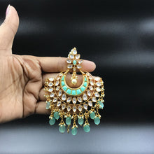 Mint Green Kundan Earring 12173-8461 - Dazzles Jewellery