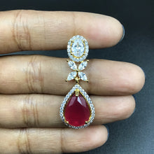 Light Zircon/AD Pendant Set 3451-68 - Dazzles Jewellery