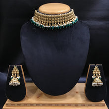 Green Gold Look Necklace Set - Dazzles Jewellery