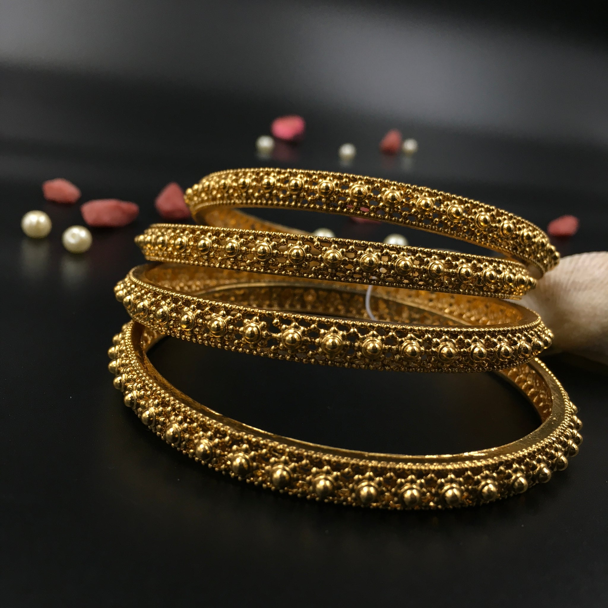 Gold Look Bangles/Kada 6307-28 - Dazzles Jewellery