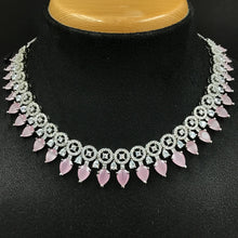 Round Neck Zircon/AD Necklace Set 5929-69 - Dazzles Jewellery