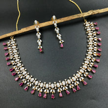 Round Neck Zircon/AD Necklace Set 7327-68 - Dazzles Jewellery