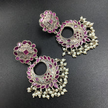 Chandbali Oxidized Earring 4703-59 - Dazzles Jewellery