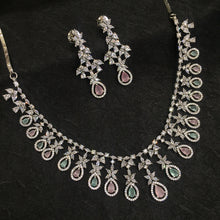 Round Neck Zircon/AD Necklace Set 5932-69 - Dazzles Jewellery