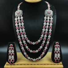Ruby Zircon/AD Necklace Set - Dazzles Jewellery