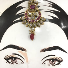 Kundan Polki Maang Tikka 4968-21 - Dazzles Jewellery