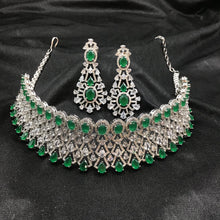 Choker Zircon/AD Necklace Set 3158-11 - Dazzles Jewellery