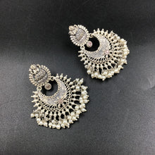 Chandbali Oxidized Earring 4678-59 - Dazzles Jewellery