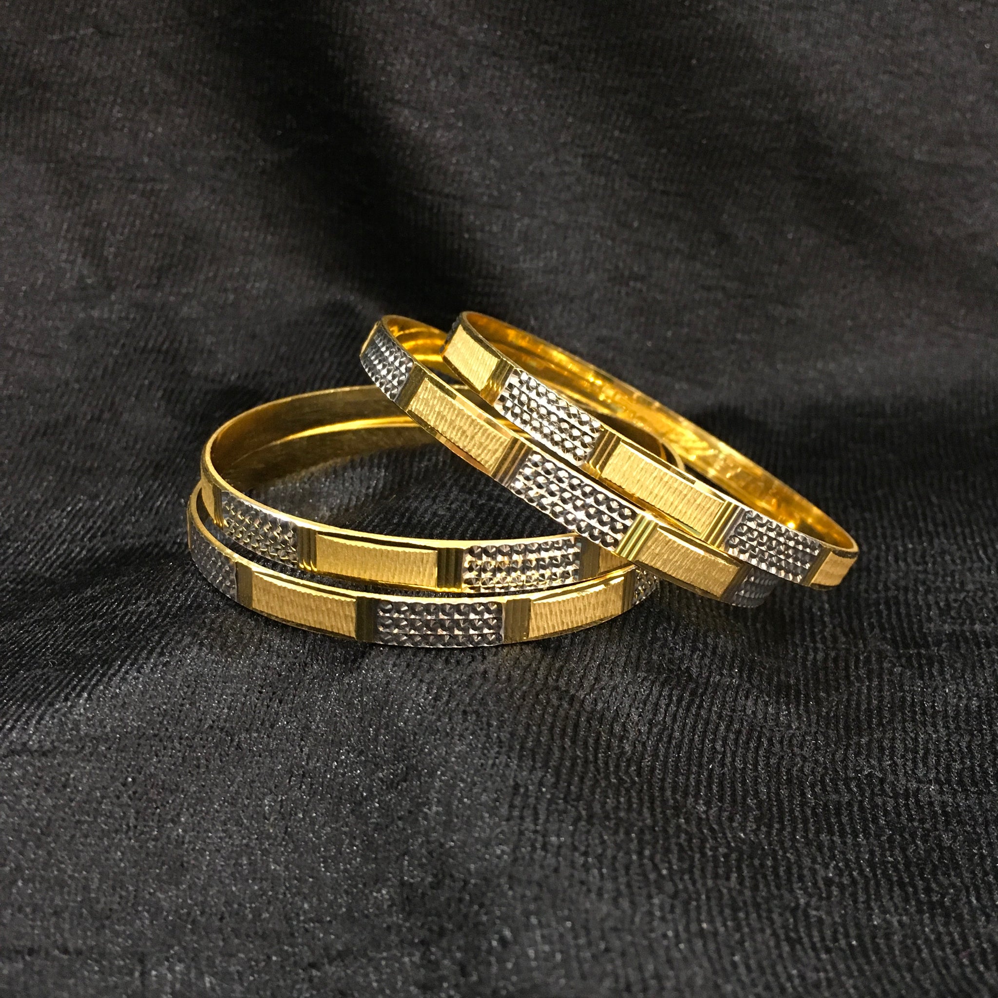 Gold Plated Bangles/Kada 13379-0405 - Dazzles Jewellery