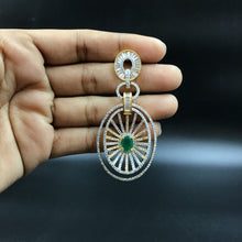 Green Zircon/AD Earring - Dazzles Jewellery