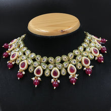 Round Neck Polki Necklace Set 4863-21 - Dazzles Jewellery
