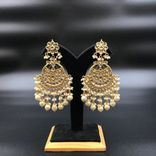 White Kundan Chandbali 7688 - Dazzles Jewellery
