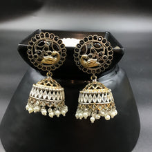 Jhumki Oxidized Earring 4690-59 - Dazzles Jewellery