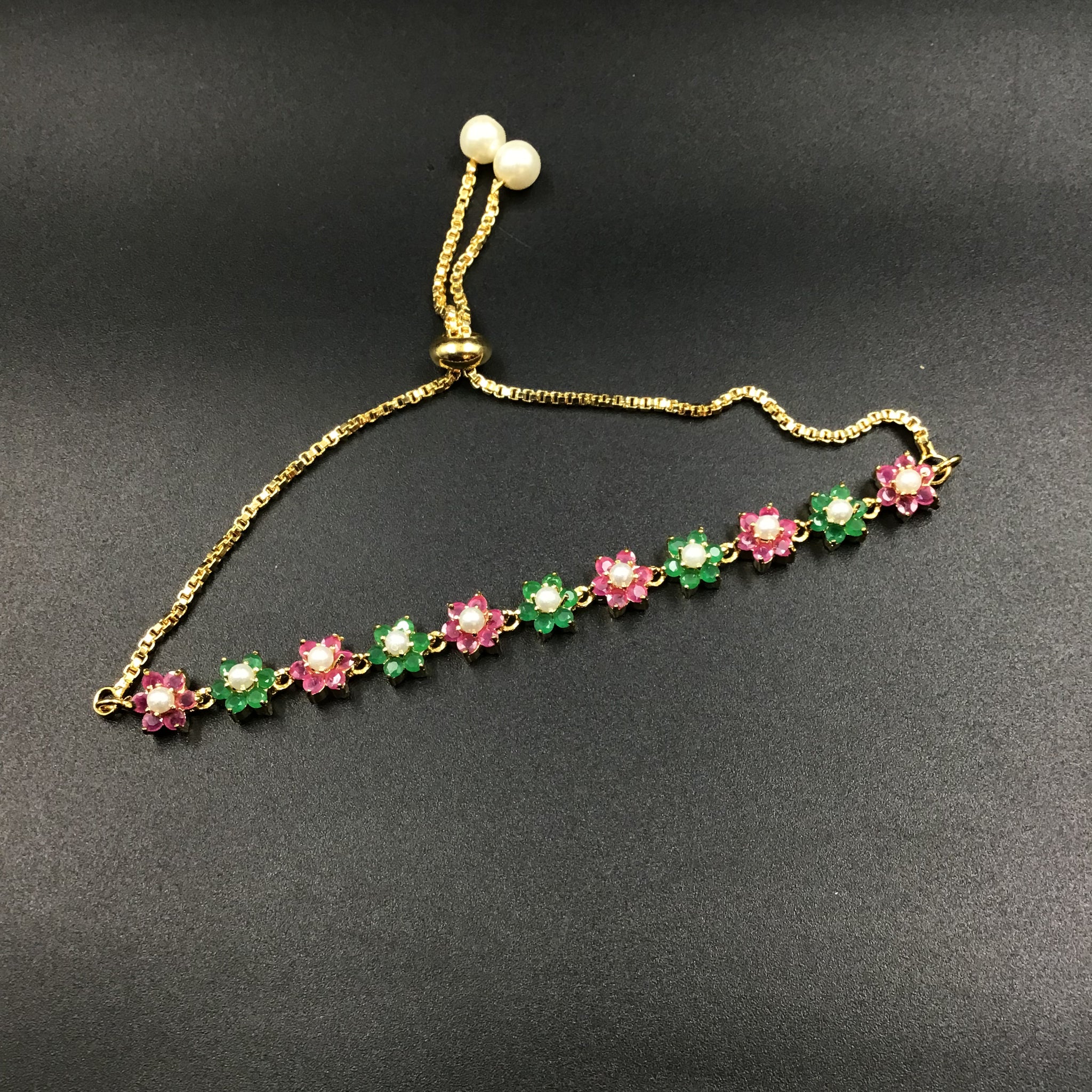 Adjustable Jadau Bracelet 5968-65 - Dazzles Jewellery