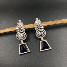 Blue Zircon/AD Earring 19599-6782 - Dazzles Jewellery