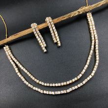 Round Neck Zircon/AD Necklace Set 8274-100 - Dazzles Jewellery