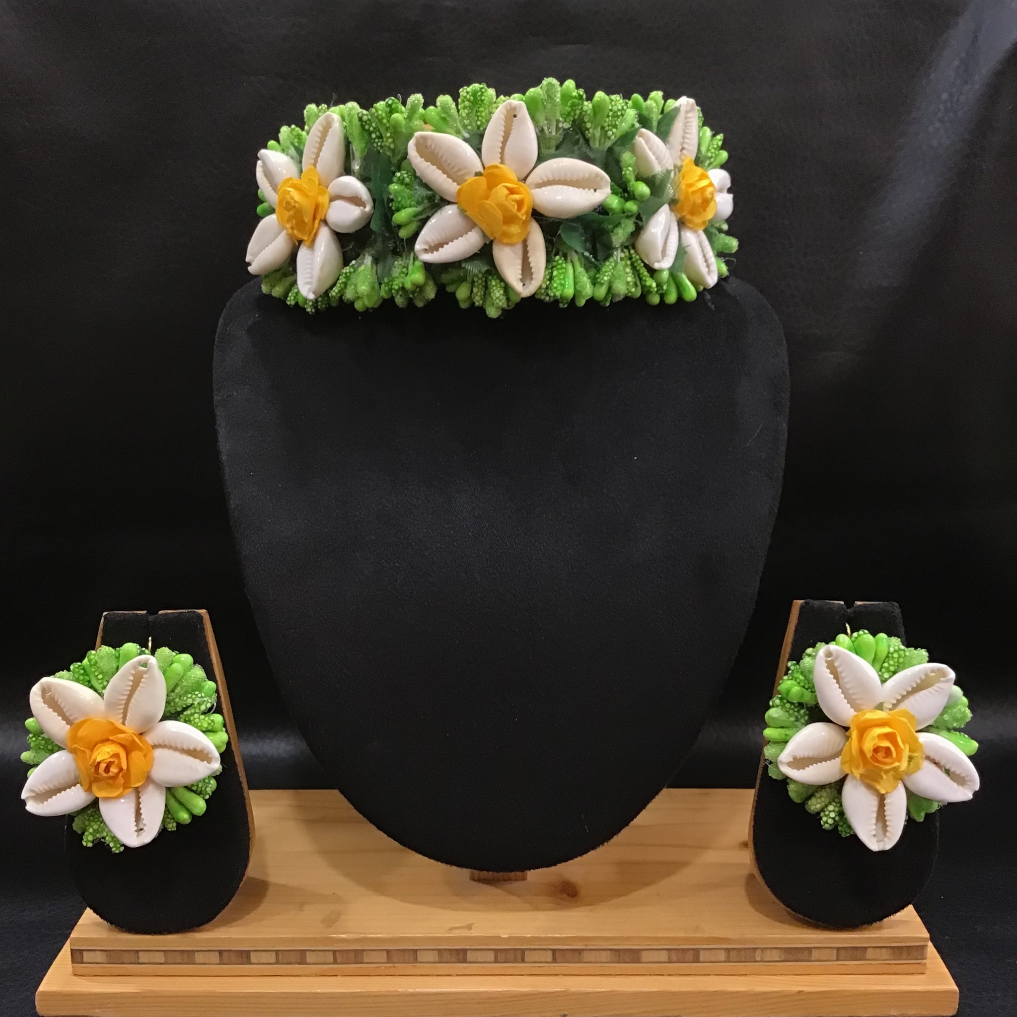 Flower Jewellery Set 5515-100 - Dazzles Jewellery