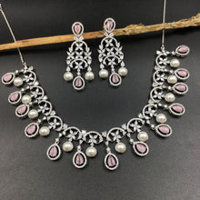 Round Neck Zircon/AD Necklace Set 6014-68 - Dazzles Jewellery