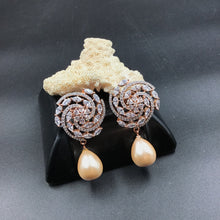Rose Gold Zircon/AD Earring - Dazzles Jewellery