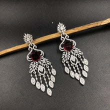 Silver Polish Zircon/AD Earring 6688-69 - Dazzles Jewellery