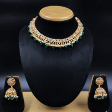 Round Neck Gold Look Necklace Set 4621-33 - Dazzles Jewellery