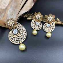 Meenakari Zircon/AD Pendant Set 1958-19 - Dazzles Jewellery