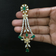 Green Zircon/AD Necklace Set - Dazzles Jewellery
