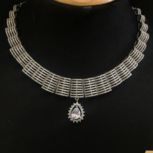 Round Neck Zircon/AD Necklace Set 6119-08 - Dazzles Jewellery