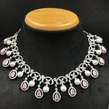 Round Neck Zircon/AD Necklace Set 6014-68 - Dazzles Jewellery