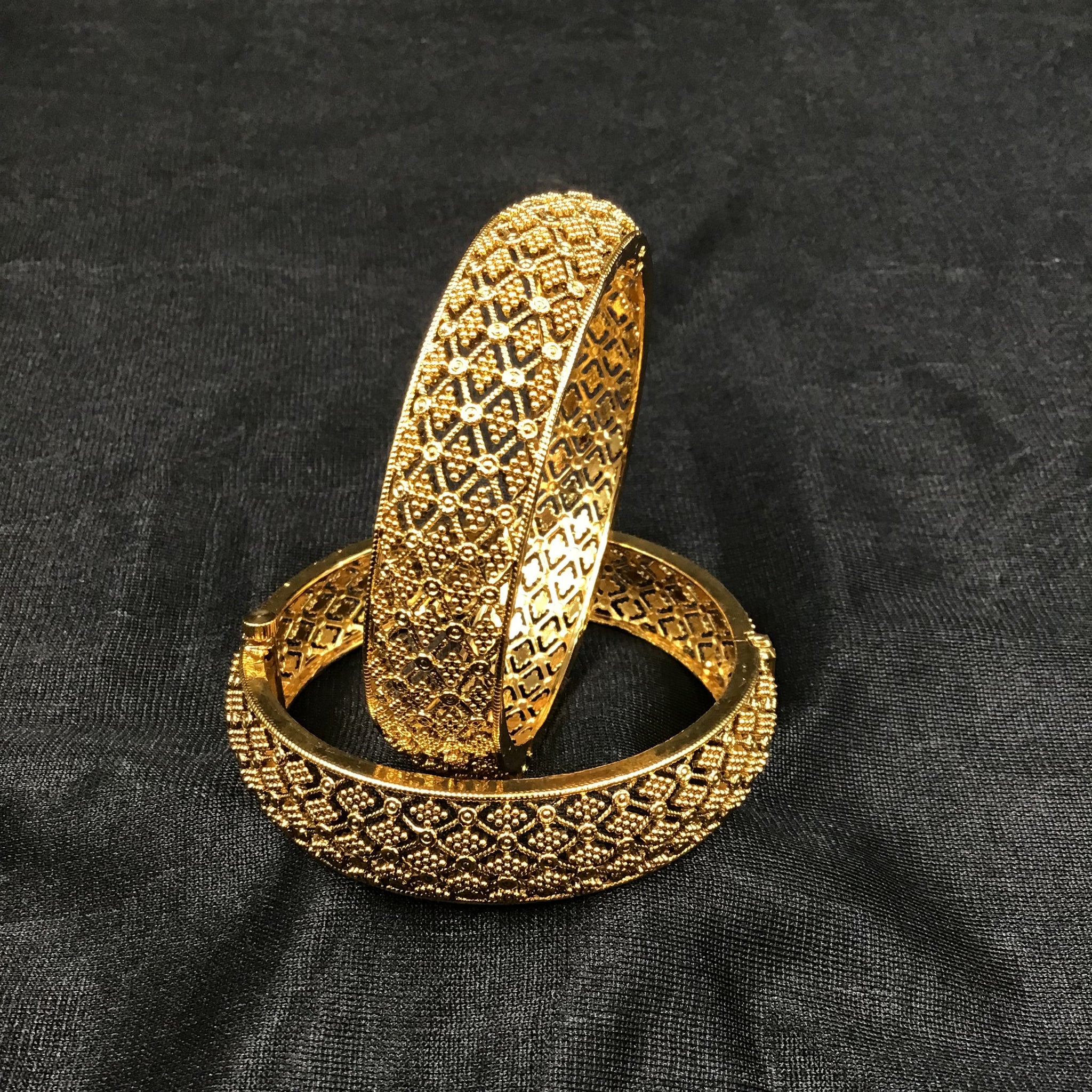 Antique Gold Finish Bangles/Kada 5914-31 - Dazzles Jewellery