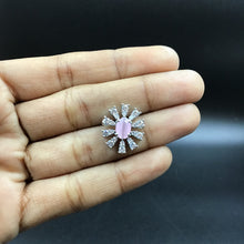 Pink Zircon/AD Pendant Set - Dazzles Jewellery