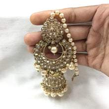 Chandbali Antique Earring Maang Tikka Set 6901-28 - Dazzles Jewellery